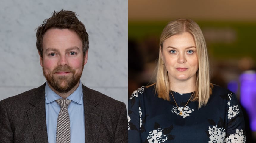 Bilde av Tina Bru og Torbjørn Røe Isaksen.